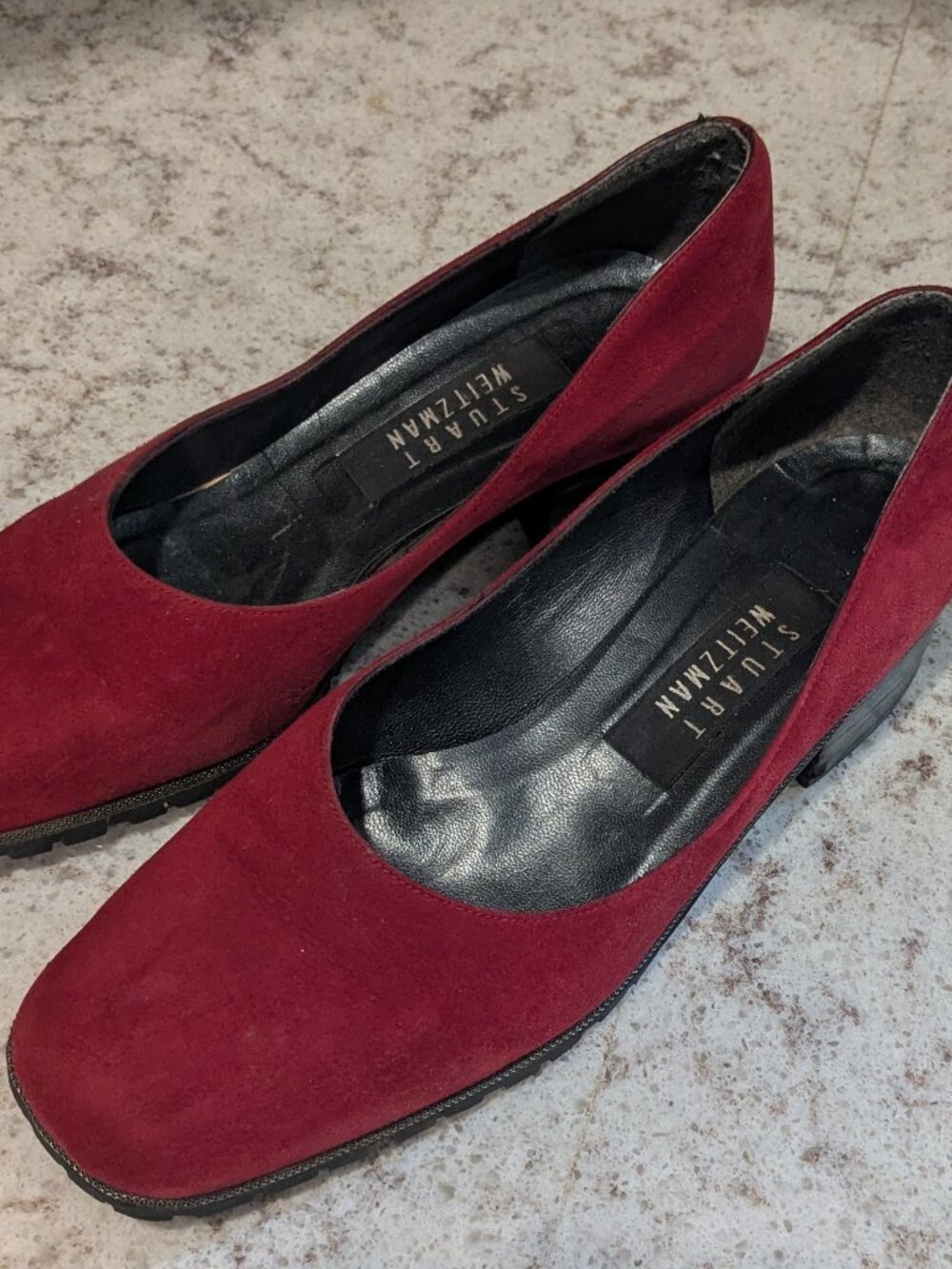 Stuart Weitzman Red suede pumps